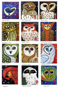 Dale Leach 12 NEW Owl Cards